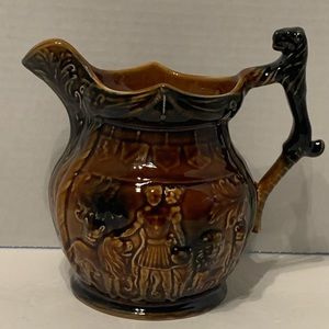 Stunning pitcher from Arthur Wood, brown  , lion handle. 🦁🦁🦁🦁